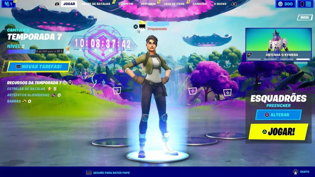 Imagem do lobby do jogo Fortnite