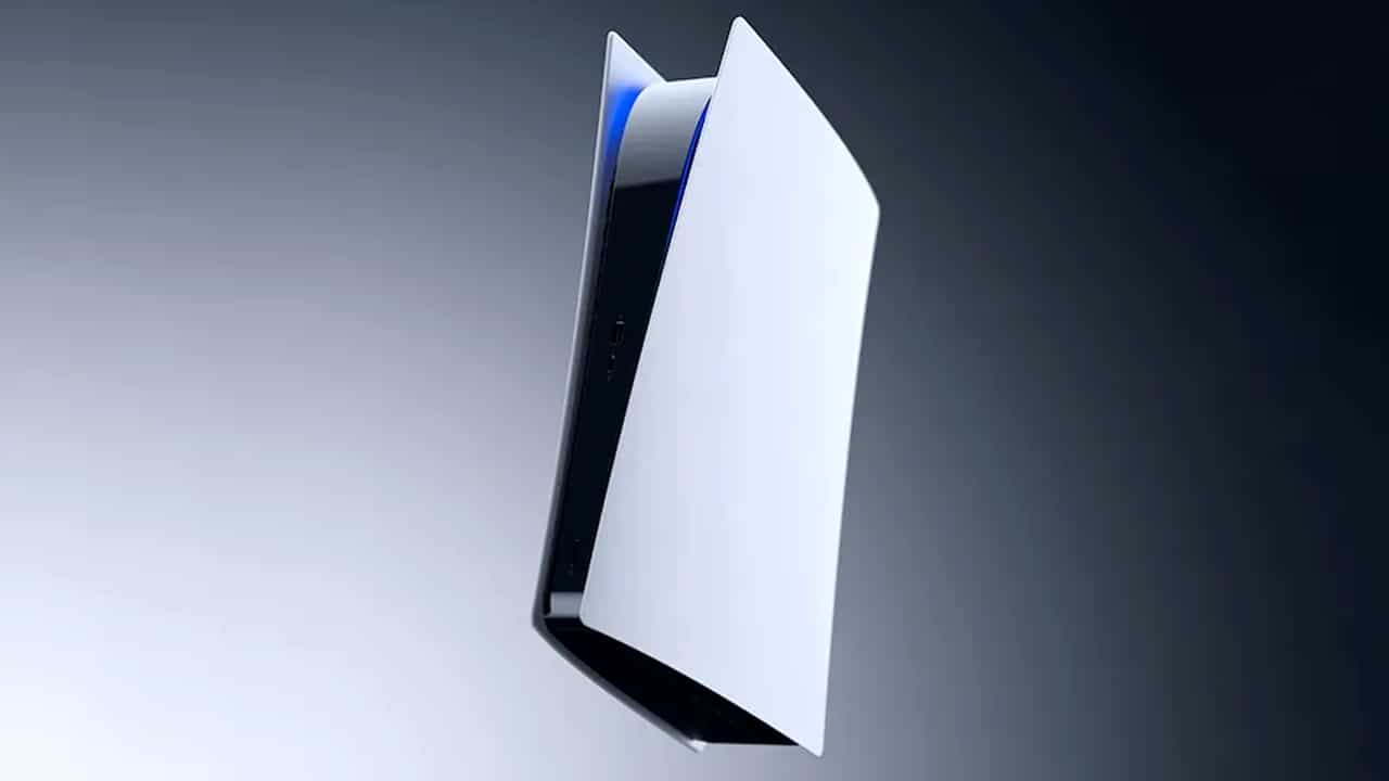 Modelo digital do PlayStation 5.