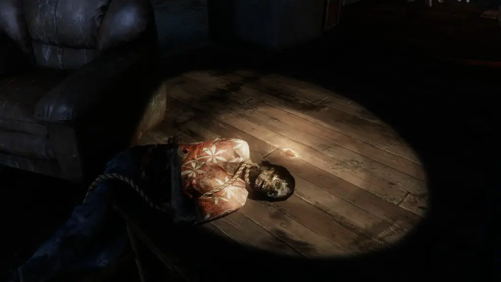 Imagem da matéria sobre a série de The Last of Us com o corpo de Frank no primeiro jogo