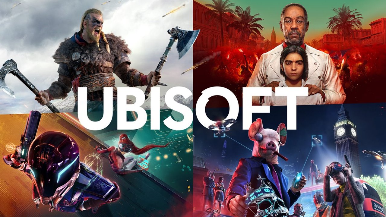 Imagem com jogos da Ubisoft.