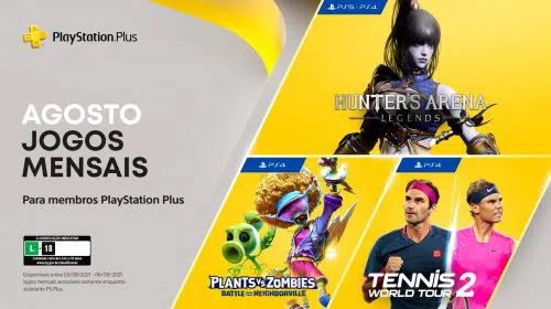 PlayStation Plus de agosto conta com três jogos para PlayStation 4 e PlayStation 5