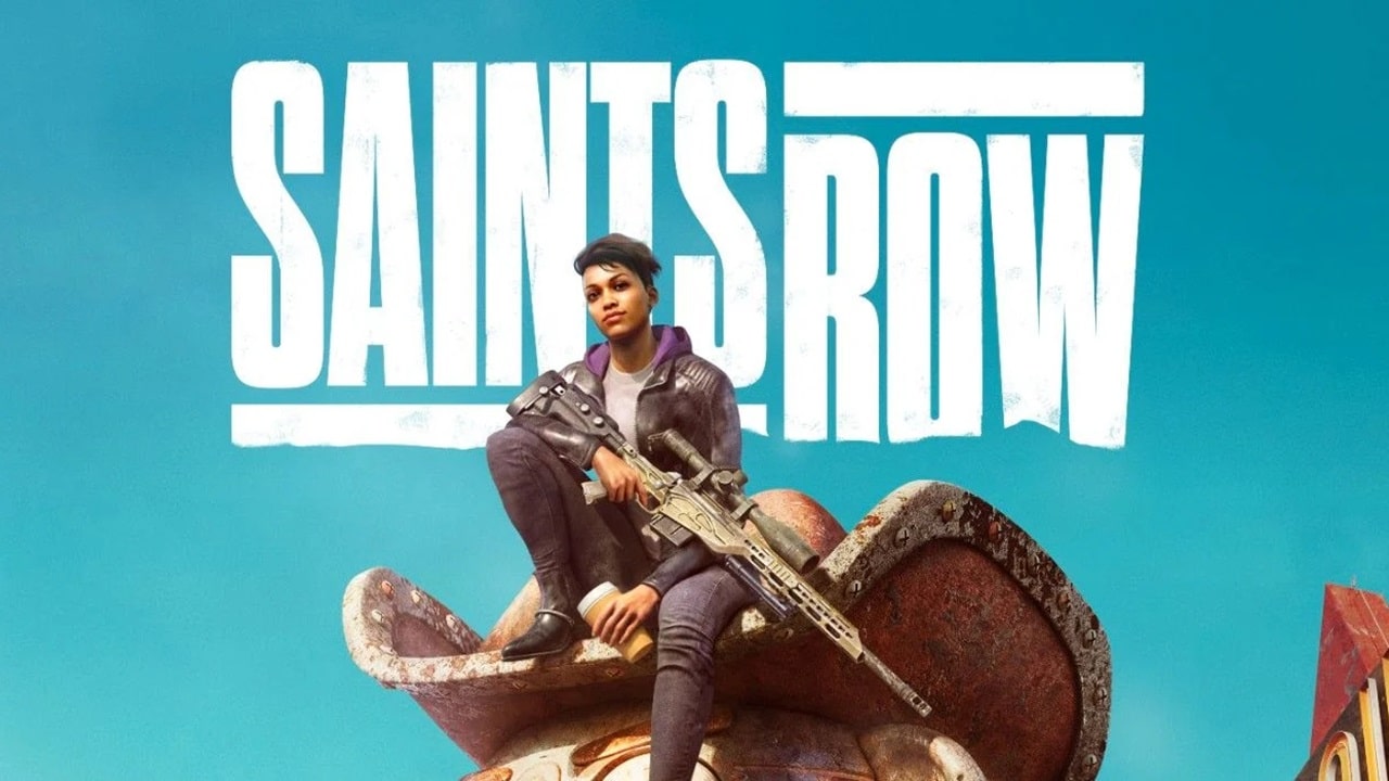 Imagem do Reboot de Saints Row com uma personagem segurando uma arma.