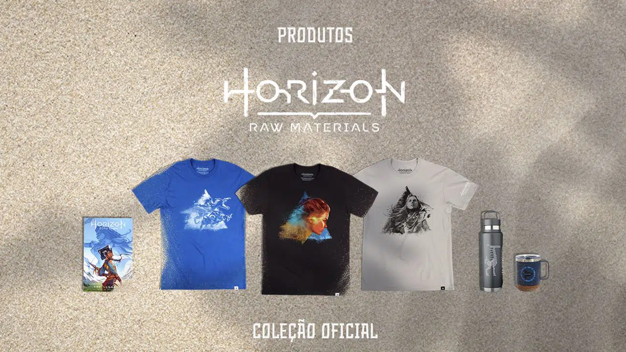 Imagem com produtos licenciados no site oficial de Horizon.