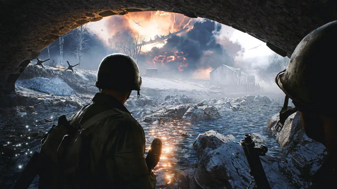 Soldados em um tunel nos campos de guerra de Battlefield 2042.