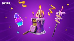 Fortnite completa 4 anos e oferece cosméticos gratuitos em desafios in-game