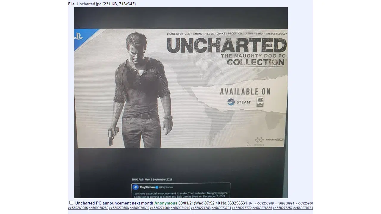 Lançamento de Uncharted no PC