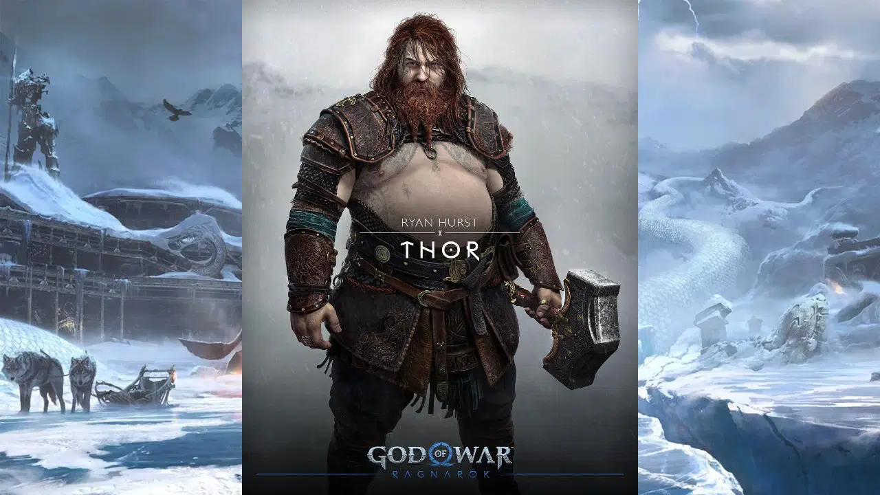 Thor em God of War Ragnarok