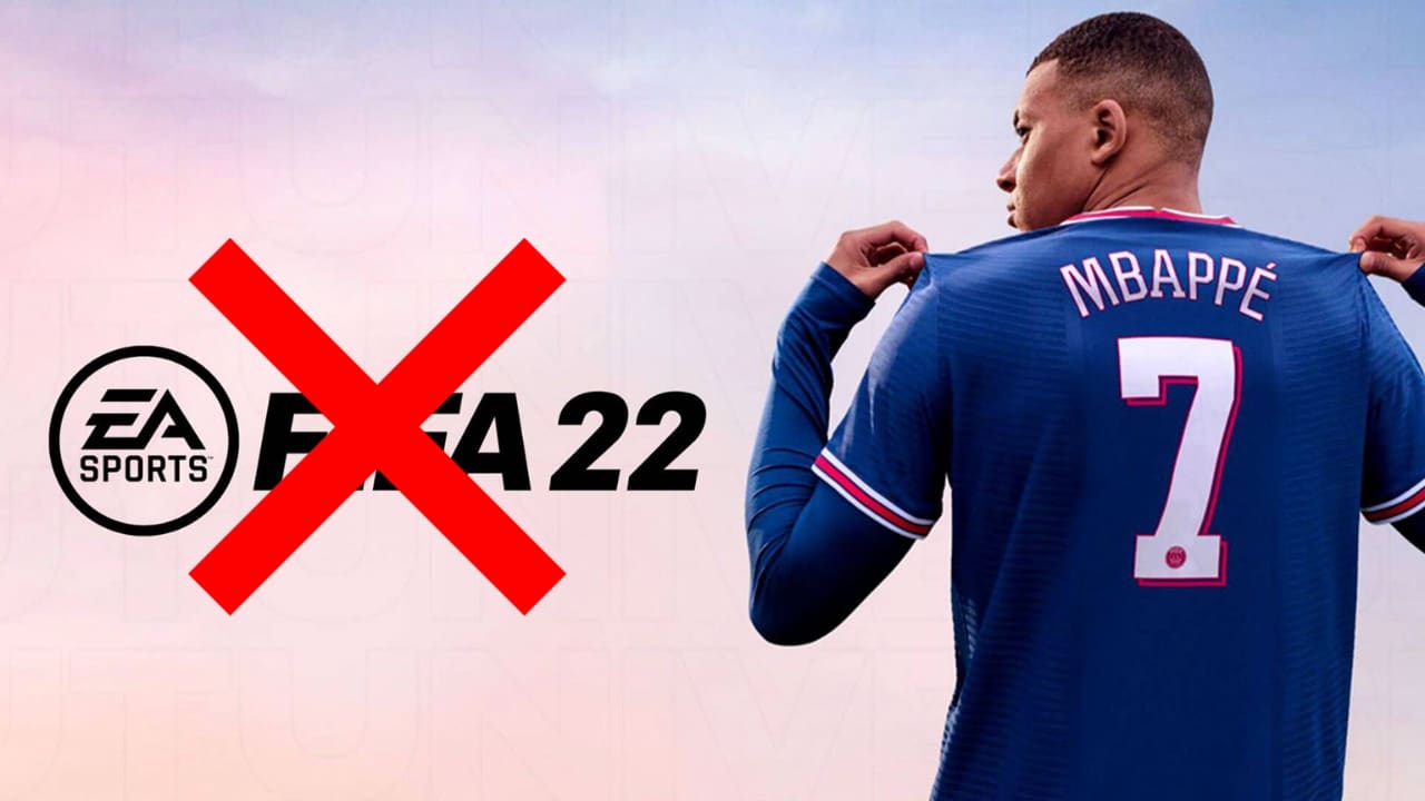 Imagem de capa do artigo de 30 mil contas suspensas de FIFA 22 com Mbappé em destaque. Aparentemente, a licença pode ser adquirida pela Take-Two.
