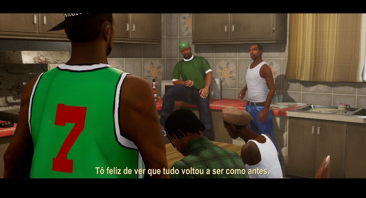 Imagem de San Andreas em GTA: The Trilogy — The Definitive Edition (2) com a legenda em PT-BR