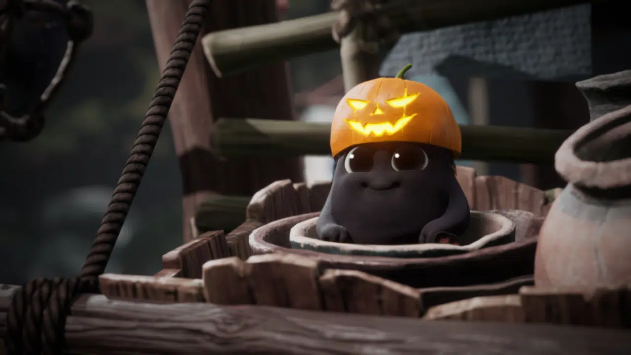 Imagem de capa de um dos chapéus de Halloween em Kena: Bridge of Spirits, da PlayStation.