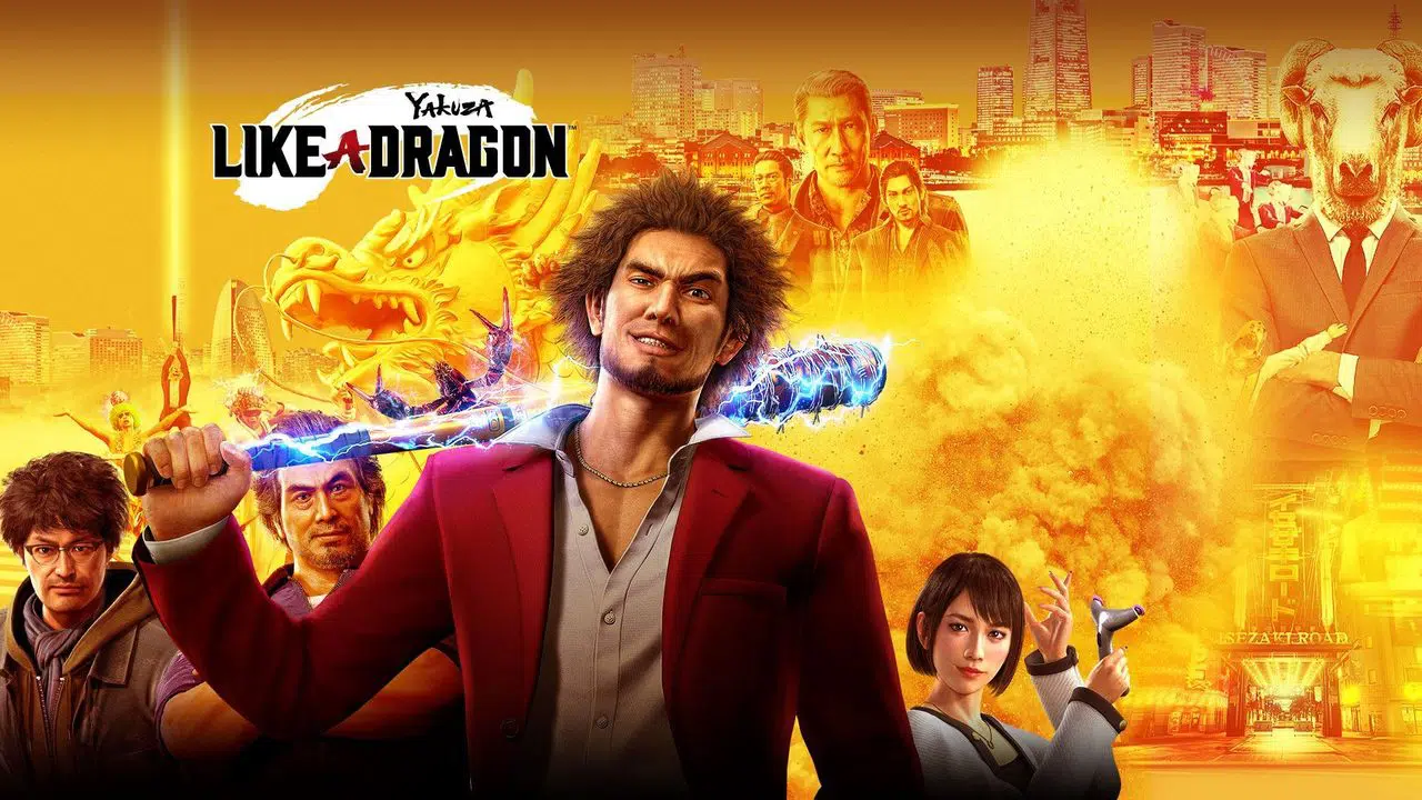 Imagem de capa do jogo Yakuza: Like a Dragon 2 com o protagonista em destaque segurando um taco