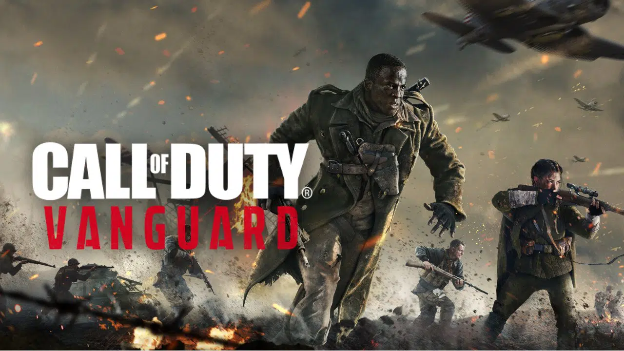 Call of Duty Vanguard - capa do jogo com soldados na guerra