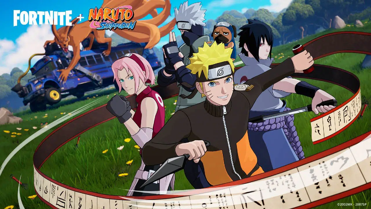 Crossover Naruto e Fortnite - Time 7 e Kurama