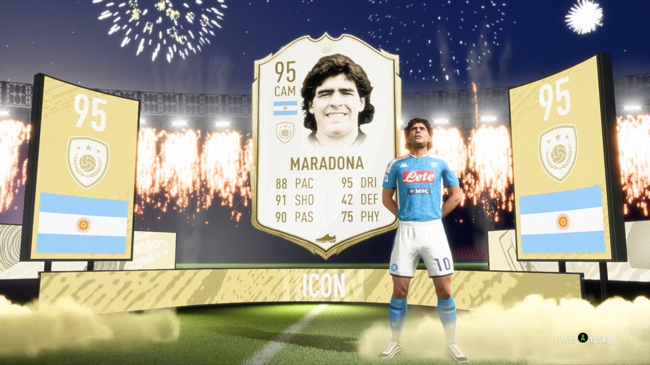 Card de Diego Maradona em FIFA 22.