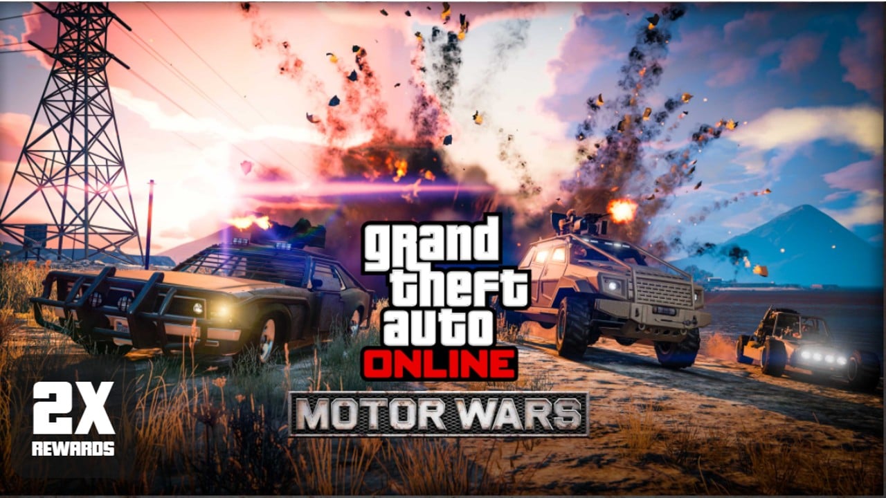 GTA Online - foto do modo Motor Wars com carros se destruindo