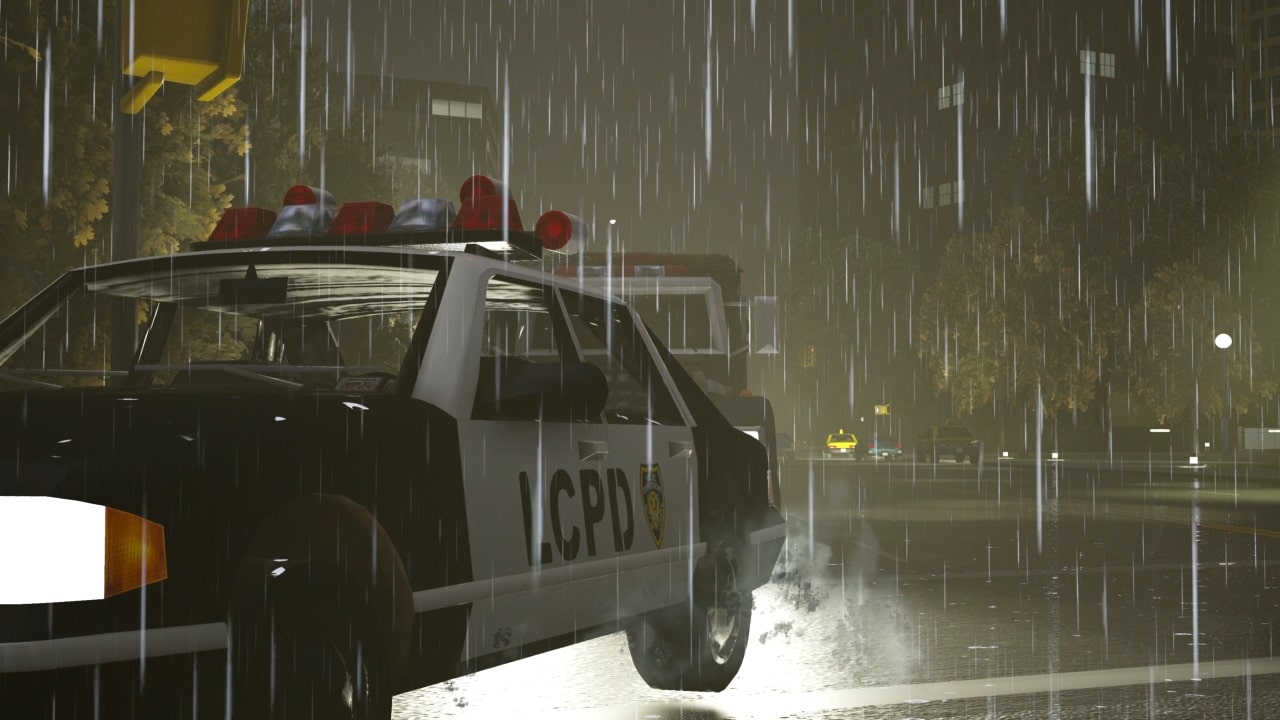 Carro de polícia de Liberty City em GTA The Trilogy.