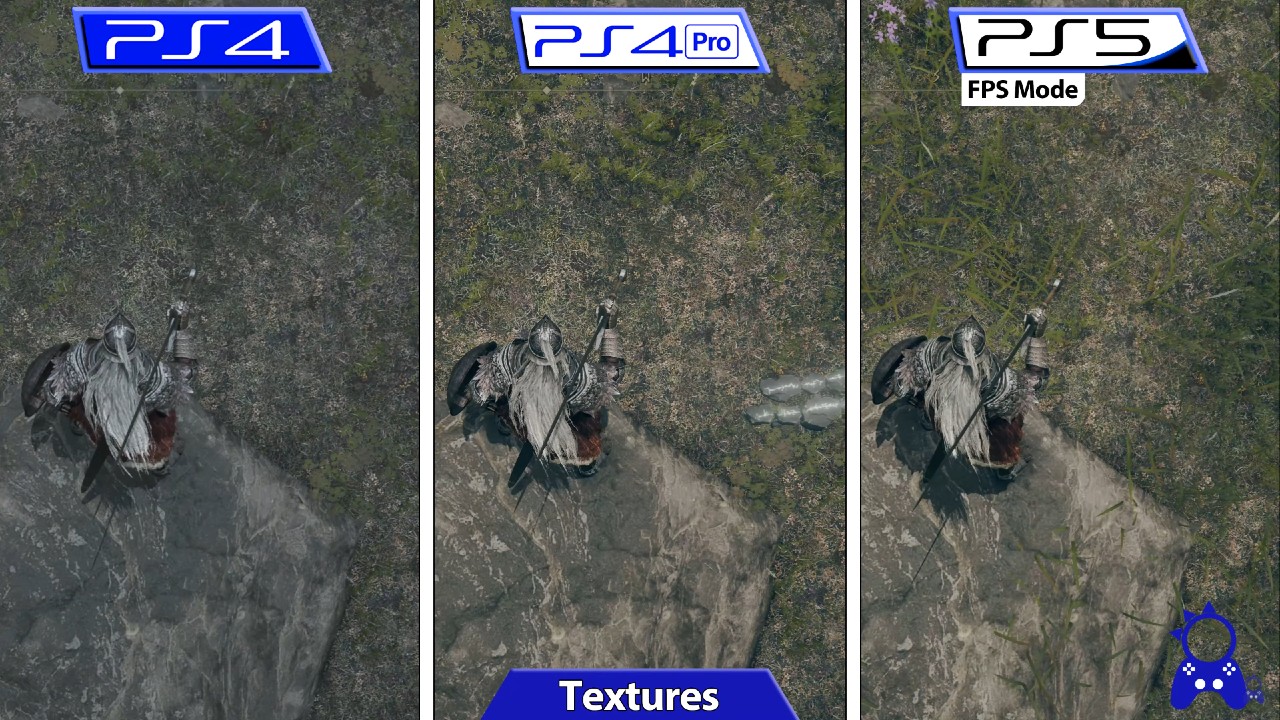 comparações de Elden Ring no PS4 e no PS5