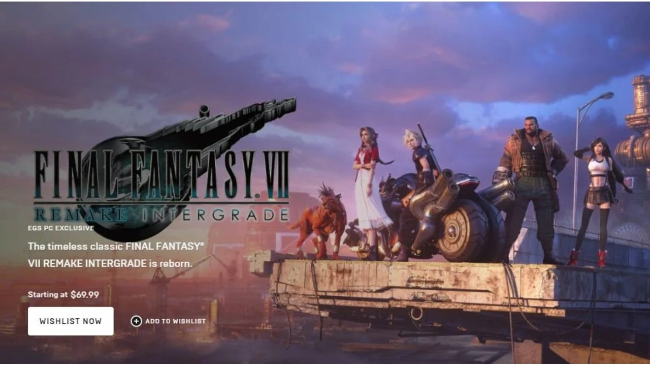 Final Fantasy VII Remake na Epic EUA