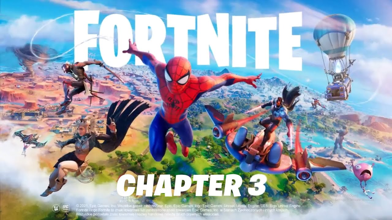 Fortnite: Capítulo 3 com Homem-Aranha e Gears of War