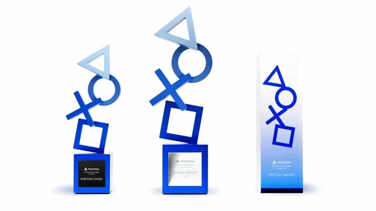 Troféu da premiação PlayStation Partner Awards.