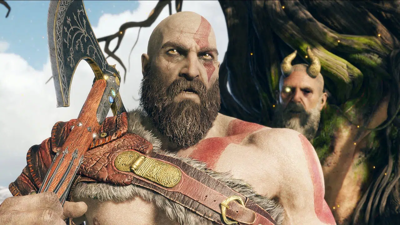 Gameplay de God of War no PC.