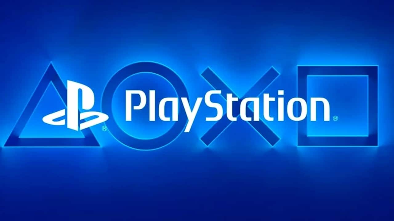 Imagem da PlayStation com fundo azul.