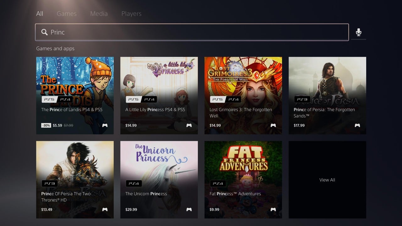 PS Store do PS5 mostra Prince of Persia de PS3