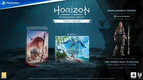 Edição Especial de Horizon Forbidden West atrasa no Brasil