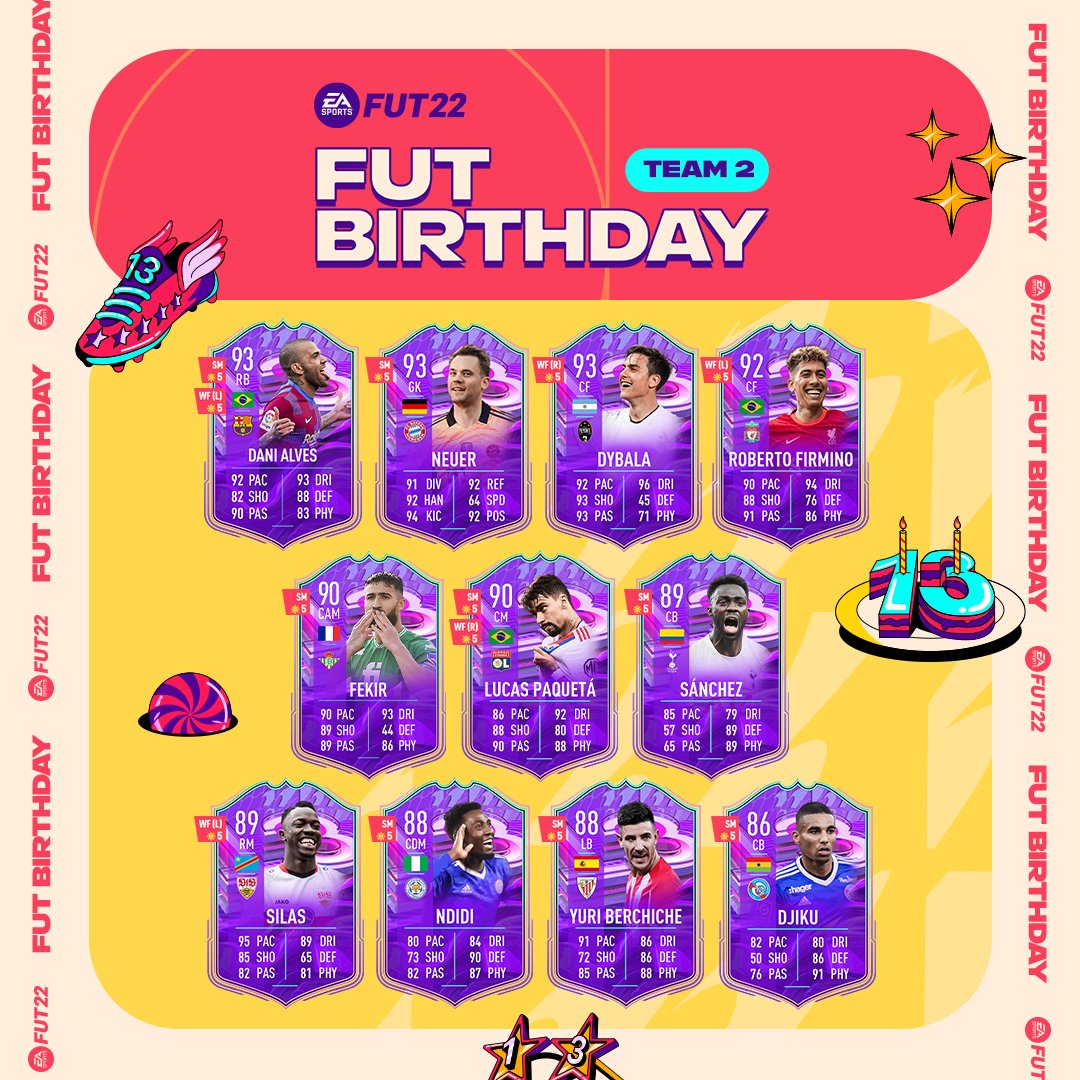 Cards do Ultimate Team Fut Birthday #2