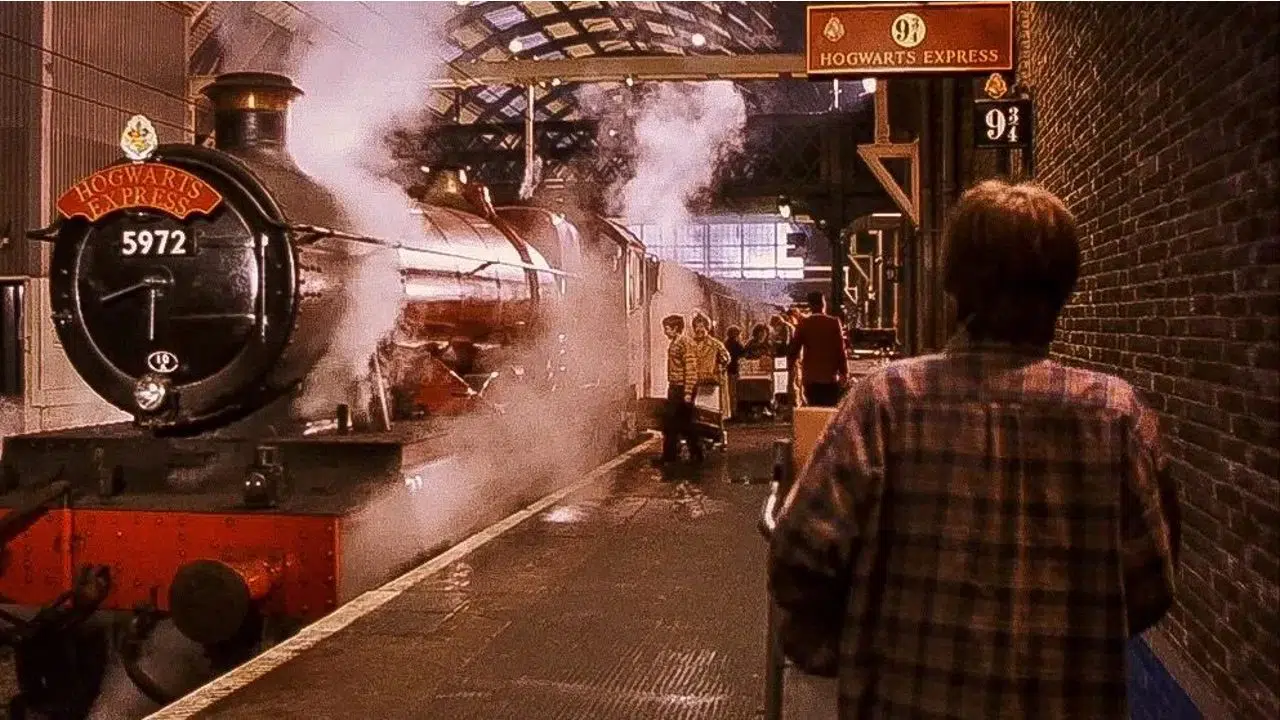 Harry na plataforma 9 34 Hogwarts Legacy