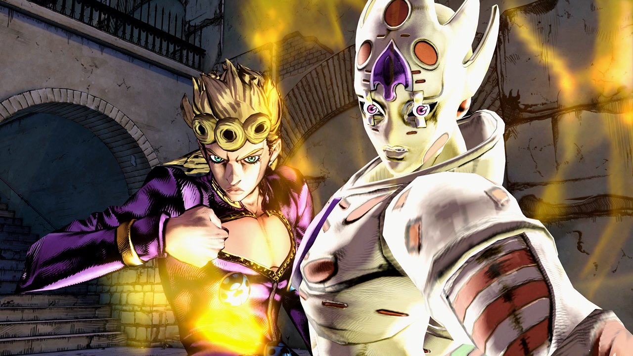 Cena de gameplay de Jojo’s All Star Battle-R