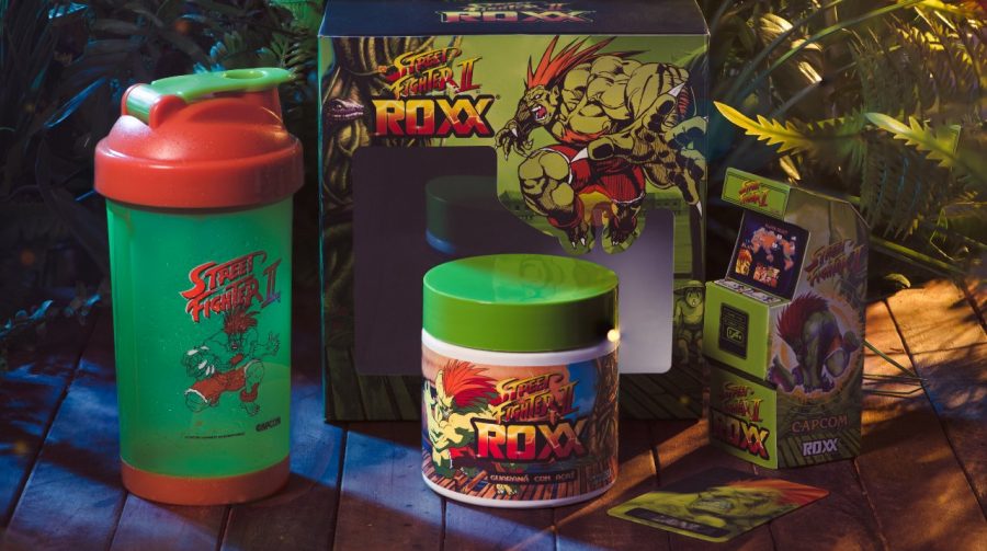 ROXX Energy lança coleção exclusiva de Street Fighter II; veja o kit Blanka