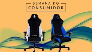Cadeiras gamers licenciadas de PlayStation em oferta na Amazon