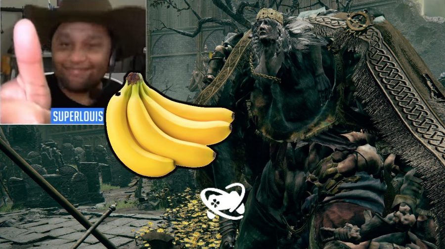 Jogador derrota chefão de Elden Ring com bananas no lugar do DualSense