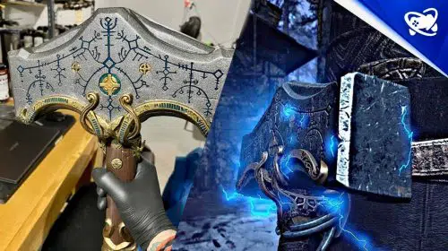 Digno! Réplica do Mjolnir do Thor de God of War Ragnarök impressiona fãs