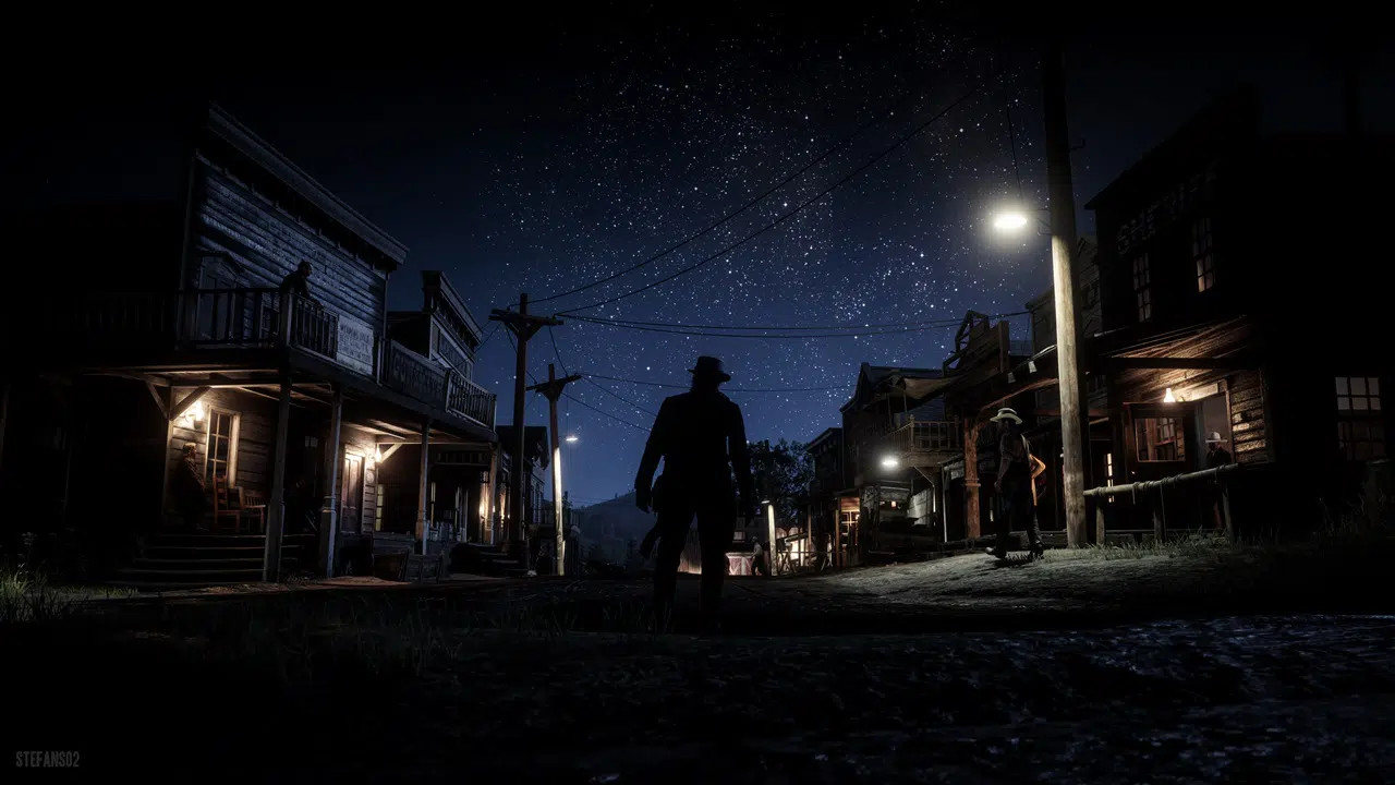Chuva de meteoro em Red Dead Redemption 2.