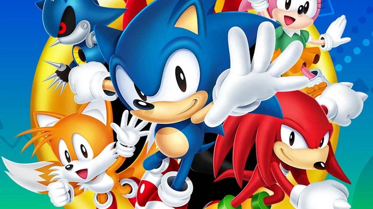 Capa de Sonic Origins, com Sonic, Tails, Amy, Metal Sonic e Knuckles — jogo foi zoado pela Devolver Digital, produtora de Trek to Yomi