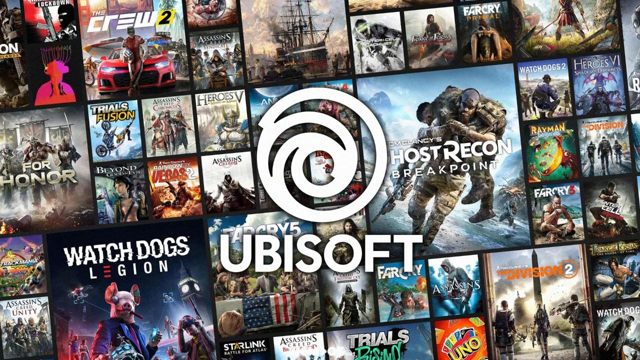 logomarca da ubisoft com portfolio de jogos