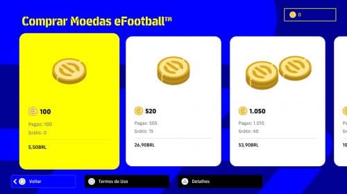 Com lendas, Konami libera Moedas eFootball 2022; preços vão de R$ 5,50 a R$ 535