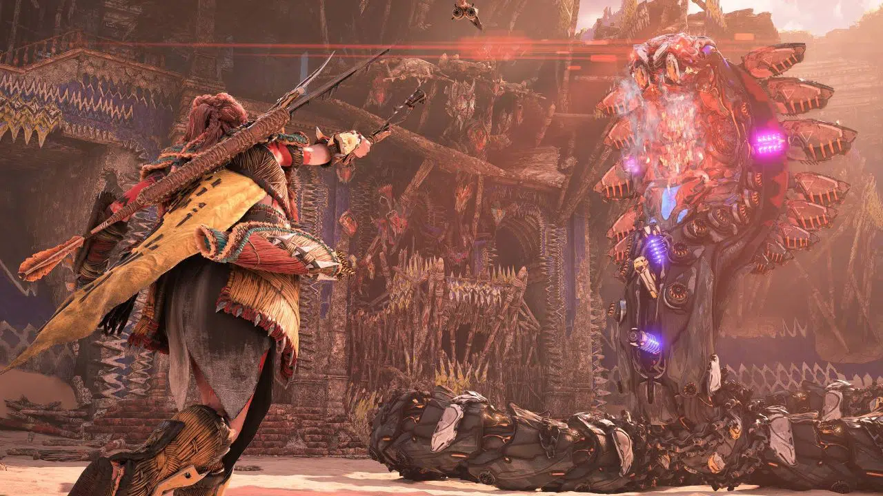 aloy enfrenta rastejador em horizon forbidden west