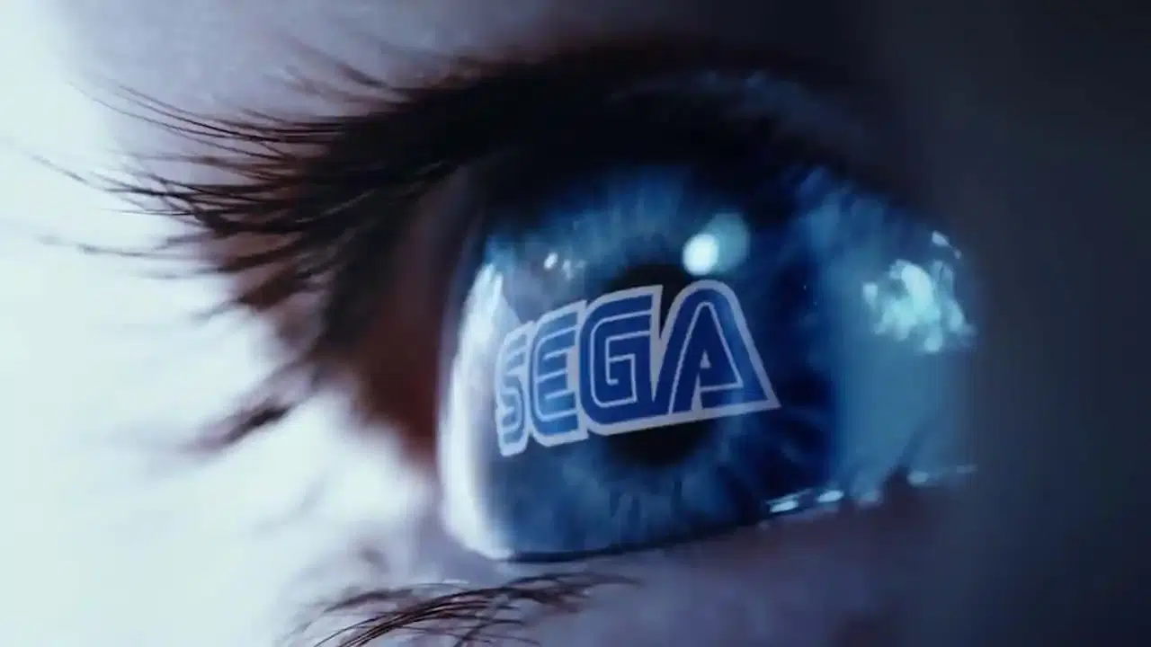 Imagem de um olho com a logo da Sega