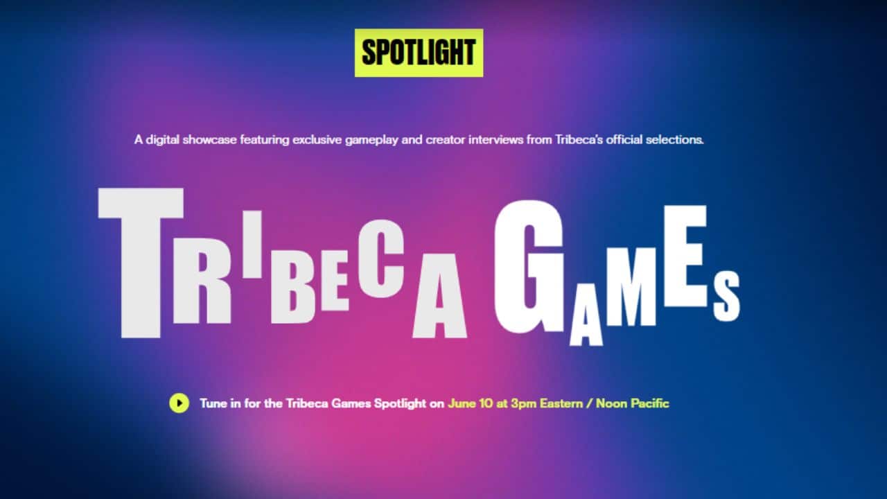 Advertising banner for Tribeca games