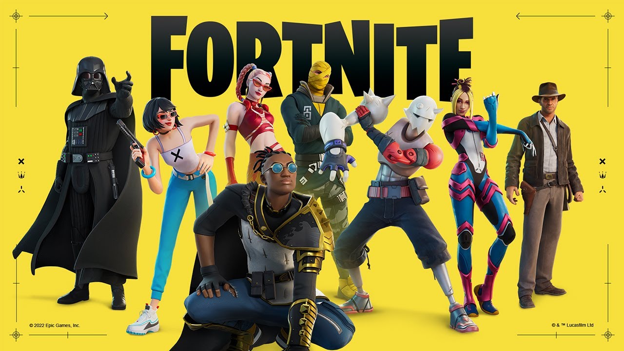 Fortnite with Darth Vader, Indiana Jones and other characters