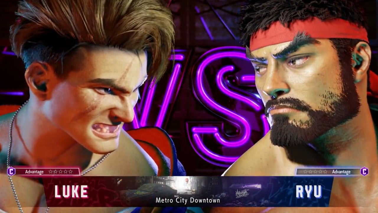 Luke and Ryu face each other in Street Fighter 6