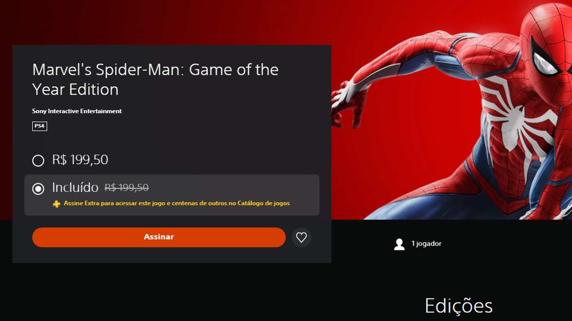 Spider-Man aparece grátis na loja do PS4 e pode fazer parte da PS Plus de