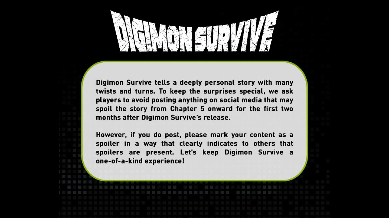 Digimon Survive comunicado