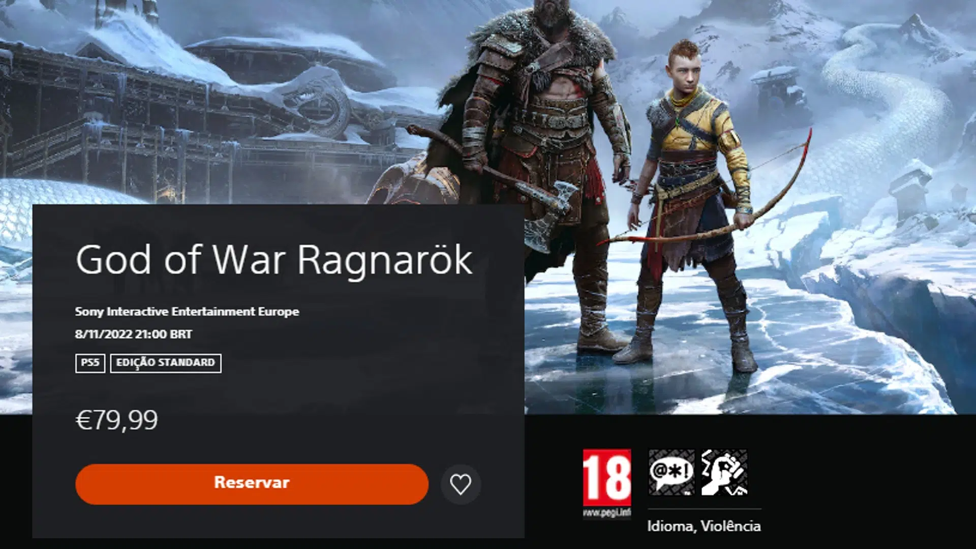 God of War Ragnarok na PS Store de Portugal