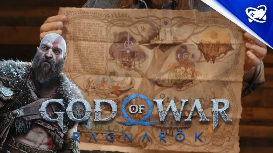 Rumo a Asgard! Veja o mapa de tecido dos 9 reinos de God of War Ragnarök