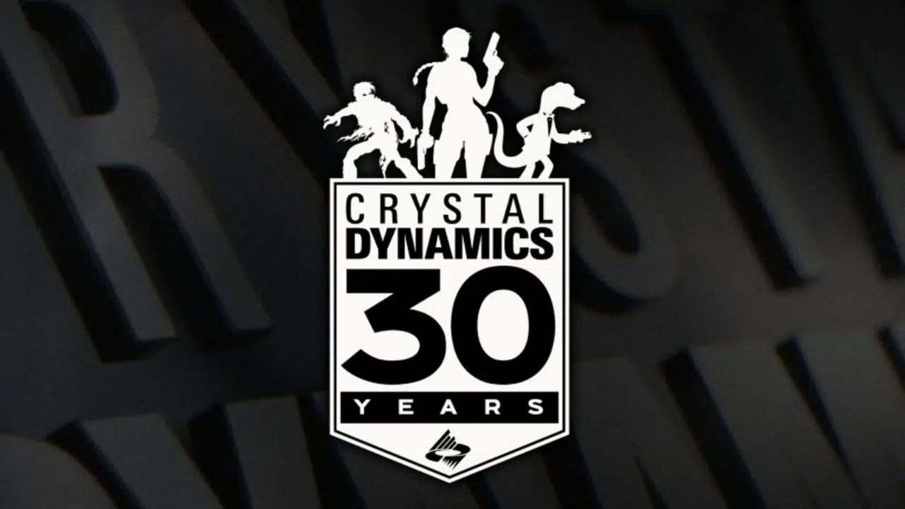 logomarca de aniversario da crystal dynamics