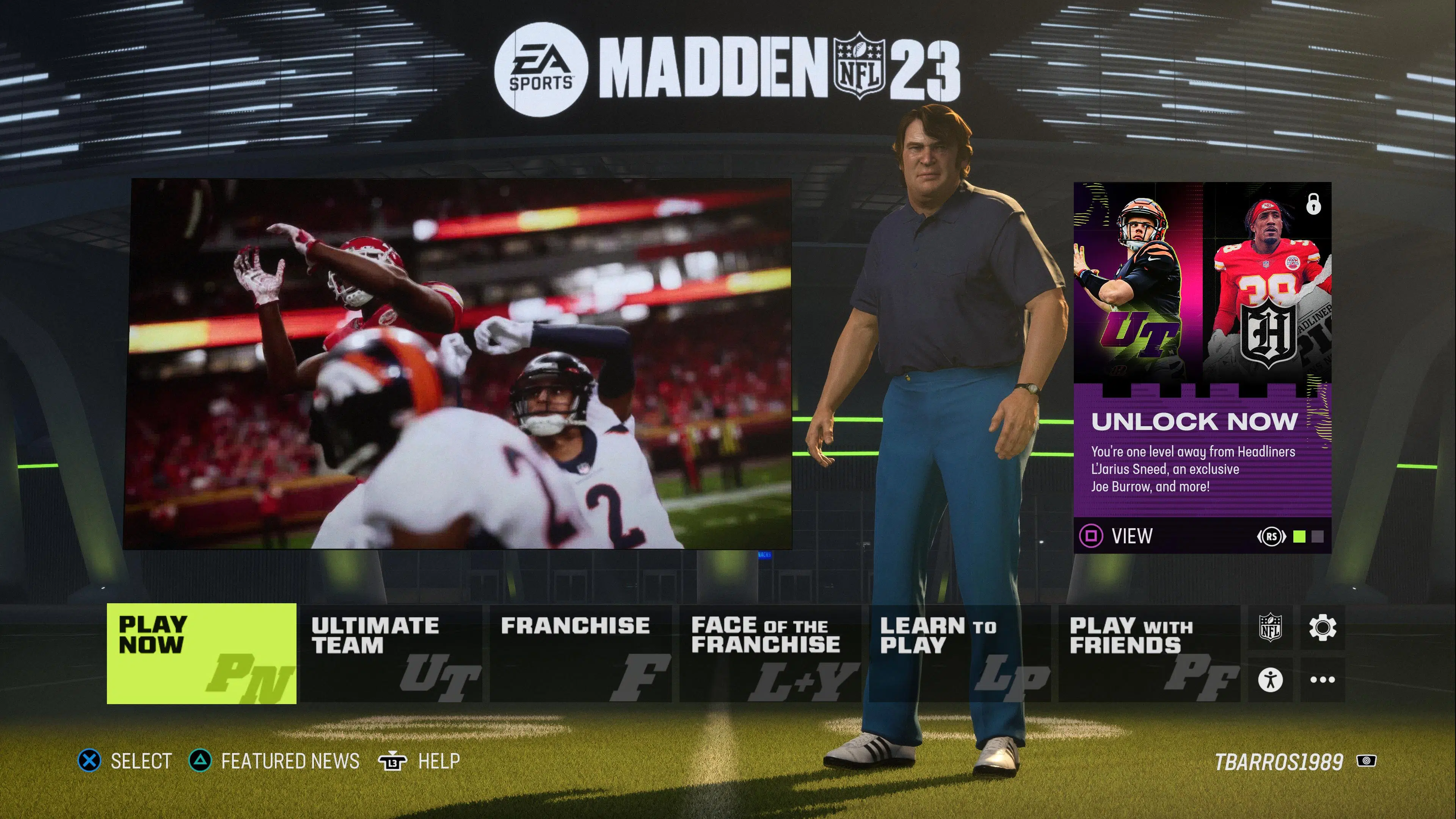 Madden NFL 23 é uma ode a John Madden (Foto: Reprodução/Thiago Barros)